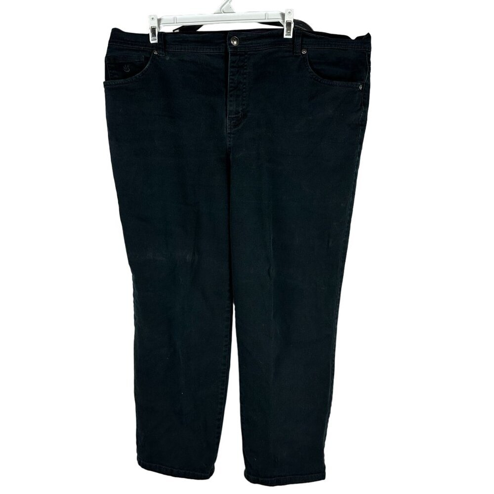 Gloria Vanderbilt Women's Plus Size 20W Short Jeans Black Denim